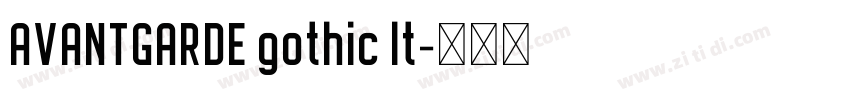AVANTGARDE gothic lt字体转换